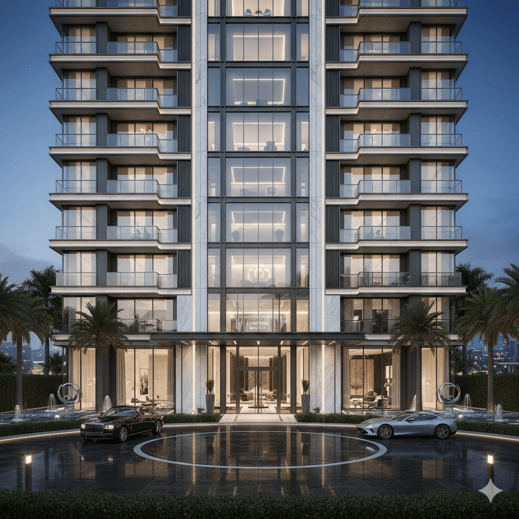 Modern apartment building